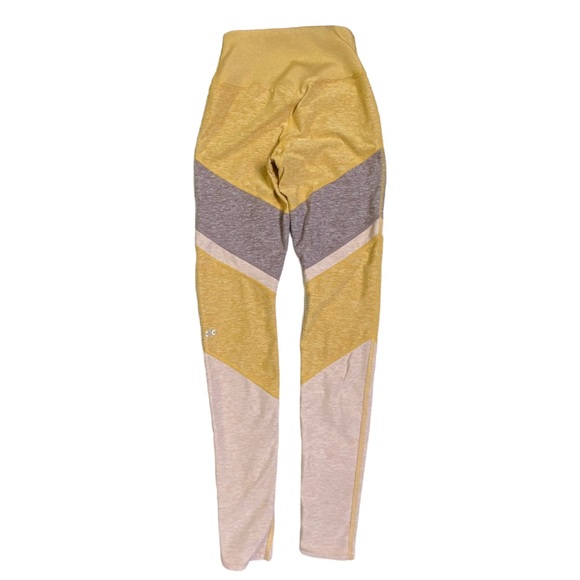 ALO Yoga High Waist Sheila AloSoft Legging Tight Yellow Heather XS - Picture 8 of 14